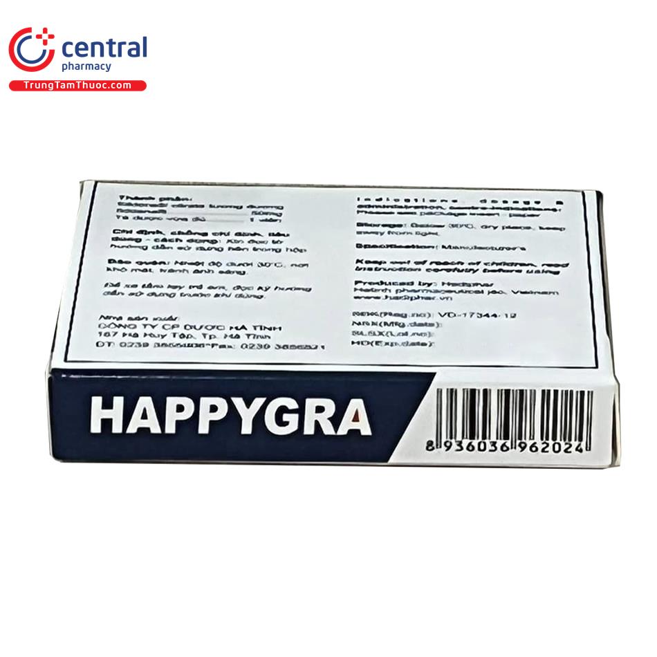 Happygra 50mg – Giải pháp hiệu quả cho nam giới rối loạn cương dương