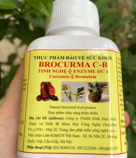 Tinh nghệ dứa Brocuma C-B - Tinh nghệ Curcumin kết hợp Enzyme Dứa tăng hiệu quả hấp thu hơn 100 lần