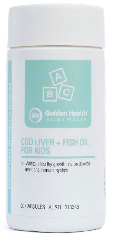 GH Cod Liver + Fish Oil For Kids - Viên Uống Dầu Cá Cho Bé - 90caps