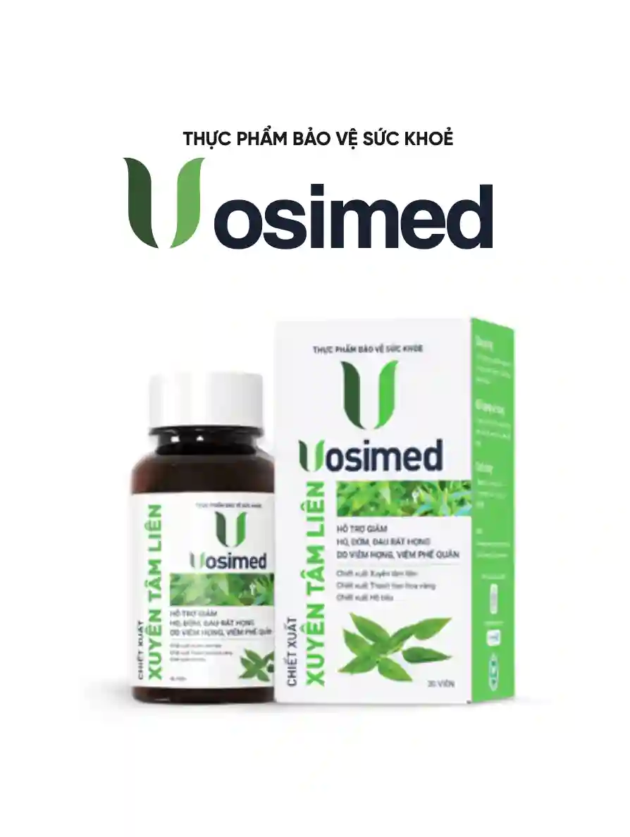 Vosimed – Chiết Xuất Xuyên Tâm Liên – Hỗ Trợ Giảm Ho, Giảm Đờm, Đau Rát Họng