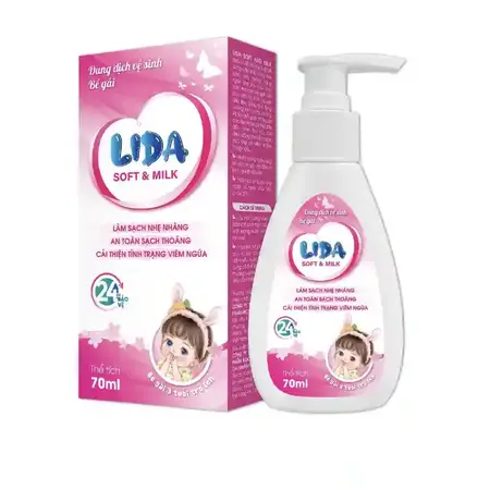 Dung dịch vệ sinh bé gái lida soft milk bidopharma (c/70ml)