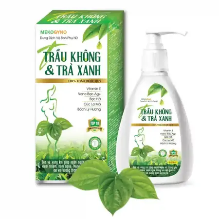 Dung dịch vệ sinh phụ nữ trầu không và trà xanh mekogyno (c/120ml)