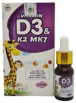 Vitamin D3 & K2 MK7 (hộp tím) giúp tăng cường hấp thụ canxi