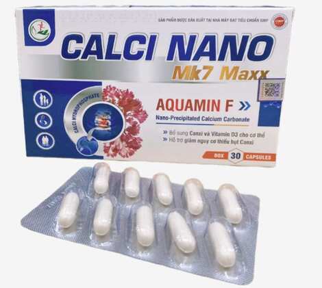 CALCI NANO MK7 MAXX TẢO BIỂN ĐỎ - Bổ sung vitamin D3 K2 MK7 cho cơ thể phòng ngừa loãng xương