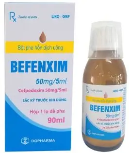 Thuốc Befenxim 50mg/5ml điều trị nhiễm khuẩn