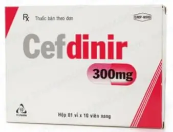 Thuốc Cefdinir 300mg TV.Pharm điều trị viêm phổi cộng đồng, viêm phế quản mạn (1 vỉ x 10 viên)