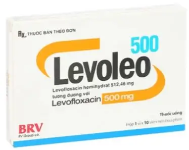 Thuốc Levoleo 500 BRV điều trị các bệnh nhiễm khuẩn, viêm phổi mắc phải, nhiễm trùng da (1 vỉ x 10 viên)