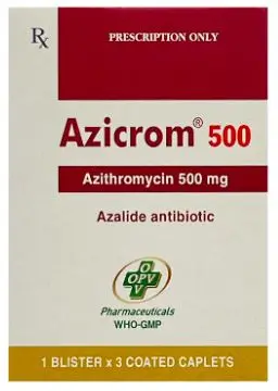 Thuốc Azicrom 500 chống nhiễm khuẩn kháng virus kháng nấm