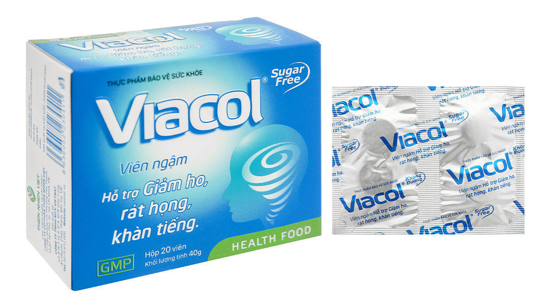 Viên ngậm Viacol (Hộp /5 vỉ/4 viên)