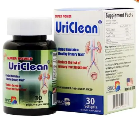 Super Power UriClean – Giúp tan sỏi thận, trị viêm nhiễm hệ tiết niệu- Lọ 30 viên