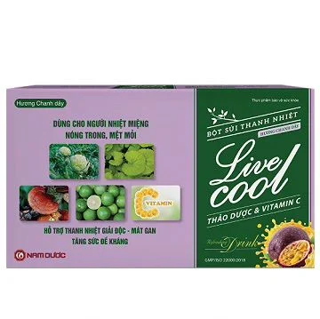 Bột Sủi Thanh Nhiệt Livecool Có Đường Hương Chanh Dây Nam Dược (Hộp/10gói/7gram)