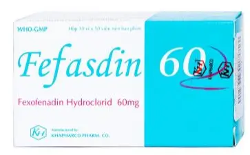 Thuốc Fefasdin 60 Khapharco điều trị viêm mũi dị ứng, mày đay mạn tính vô căn