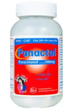 Viên nang cứng Panactol 500mg Khapharco giảm đau, hạ sốt