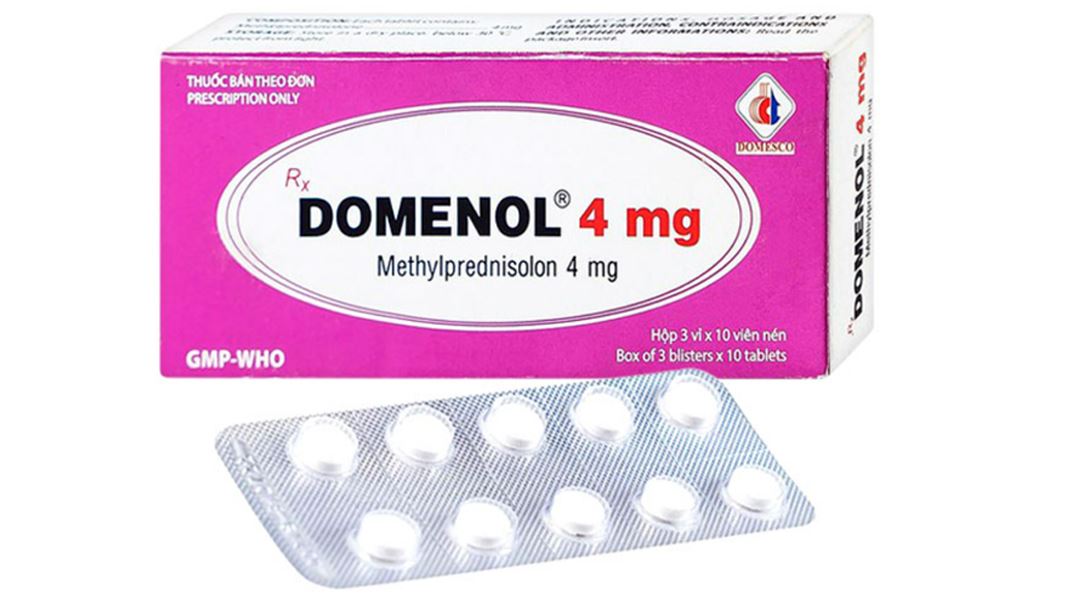 Domenol Methylprednisolon 4mg Domesco (H/30v) (viên nén)
