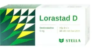 Viên nén Lorastad D 5mg Stella giảm viêm mũi dị ứng, mày đay (3 vỉ x 10 viên)
