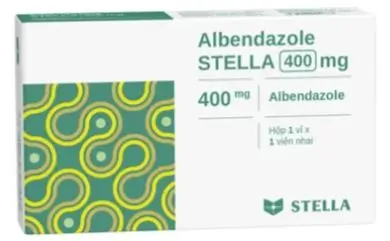 Thuốc Albendazol Stella 400mg điều trị nhiễm một hoặc nhiều loại ký sinh trùng đường ruột (1 vỉ x 1 viên)