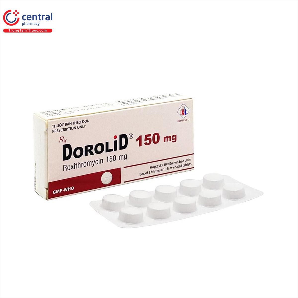 Dorolid Roxithromycin 150mg Domesco (H/20v)