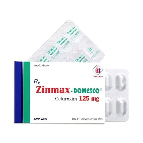 Zinmax Cefuroxim 125mg Domesco (H/30v Nén)