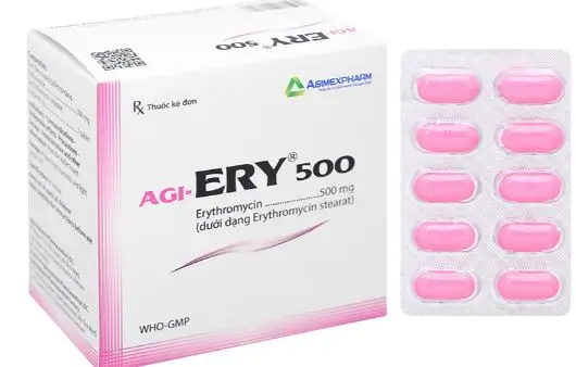 Agi-Ery 500 dự phòng và điều trị nhiễm trùng (10 vỉ x 10 viên)