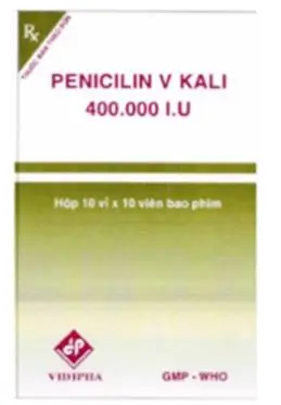Thuốc Penicilin V Kali 400.000 I.U Vidipha điều trị một số loại nhiễm khuẩn (10 vỉ x 10 viên)