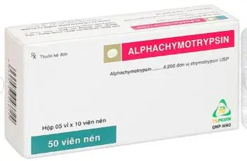 Alphachymotrypsin 4200 IU TV.Pharm giảm phù nề sau chấn thương, bỏng (5 vỉ x 10 viên)