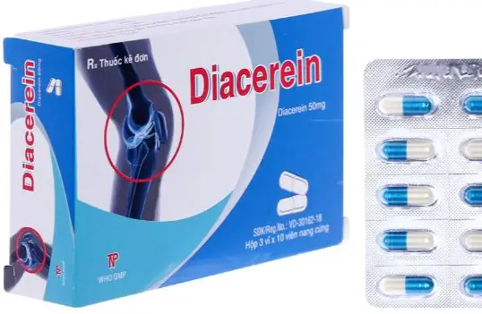 Diacerein TNP 50mg trị thoái hóa khớp hông hoặc gối (3 vỉ x 10 viên)
