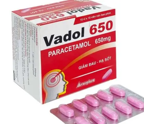 Thuốc Vadol 650 điều trị các cơn đau nhẹ giúp hạ sốt