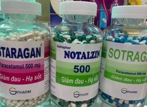 Sotraphar/Notalzin Paracetamol 500mg S.Pharm (Chai/500V) (viên nang)