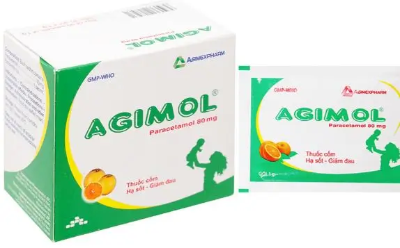 Thuốc cốm Agimol 80mg giảm đau, hạ sốt (30 gói x 1g)