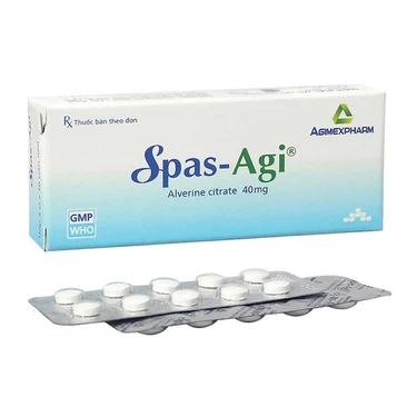 Thuốc Spas-Agi Agimexpharm dùng chống đau do co thắt cơ trơn ở đường tiêu hóa (3 vỉ x 10 viên)