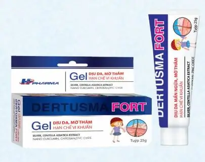 Gel làm sạch, sát khuẩn liền sẹo Dertusma Fort tuýp 25g