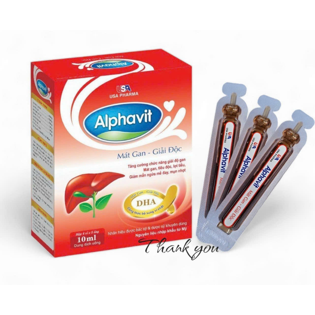 ALPHAVIT MÁT GAN GIẢI ĐỘC (5 ống/vỉ x 4 vỉ/hộp)