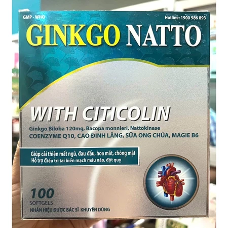 GINKGO NATTO 120 (10 viên/vỉ x 10 vỉ/hộp) - 05
