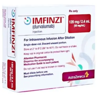 Thuốc Imfinzi INJ 120mg/2,4ml AstraZeneca điều trị ung thư biểu mô đường niệu, ung thư phổi (2.4ml)