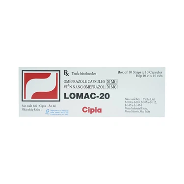 Lomac omeprazole capsules 20mg cipla (h/100v)