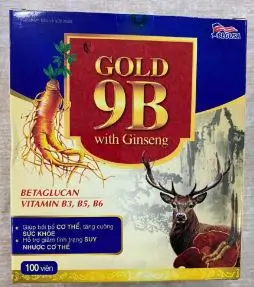 Viên tăng lực nhân sâm Gold 9B With Ginseng – Giúp bồi bổ cơ thể_Hộp 100 viên