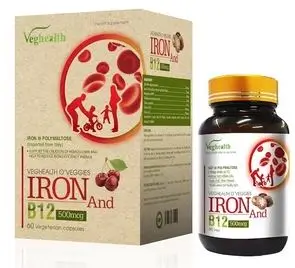 Viên Nang Thực Vật B12 Và Sắt Hữu Cơ Veganhealth – Cho Người Ăn Thuần Chay – 60 viên