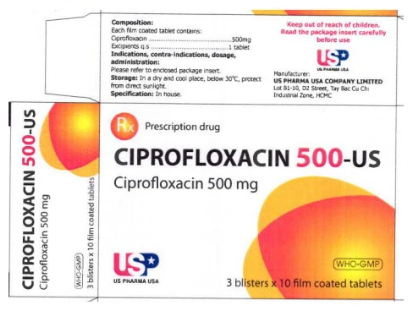 Ciprofloxacin 500-US – Thuốc điều trị nhiễm khuẩn nặng hiệu quả