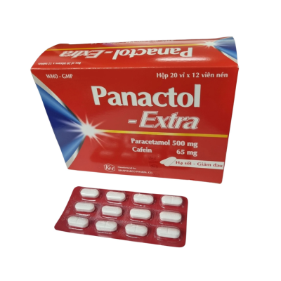 Thuốc giảm đau hạ sốt Panactol - Extra hộp 20 vỉ x 12 viên