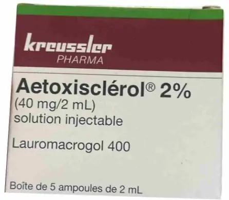 Thuốc Aetoxisclerol 2% (Lauromacrogol 400) điều trị giãn tĩnh mạch