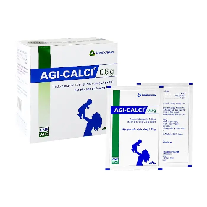 Agi Calci 0.6g Hộp 30 Gói – Điều Trị Loãng Xương