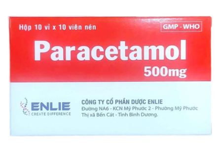 Paracetamol 500 - ENLIE (Paracetamol 500mg)- hạ sốt giảm đau
