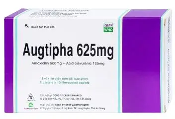 Augtipha 625mg điều trị nhiễm khuẩn (2 vỉ x 10 viên)