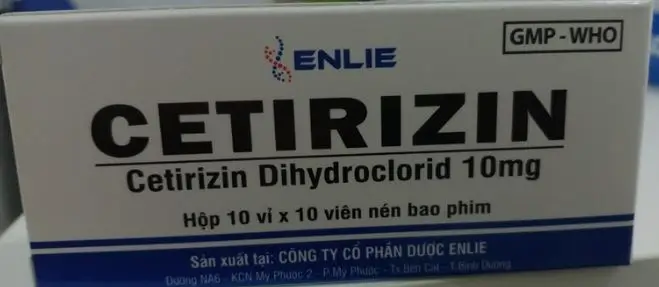 Cetirizin – Hộp 10 vỉ x 10 viên nén – ENLIE điều trị chứng viêm mũi dị ứng