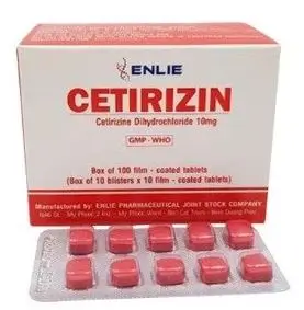 Cetirizin – Chai 500 viên nén trắng – ENLIE – điều trị chứng viêm mũi dị ứng
