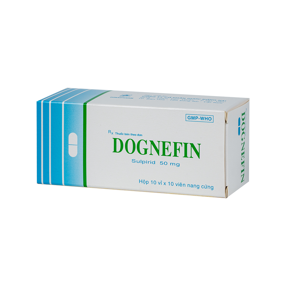 Dognefin 50mg điều trị các triệu chứng rối loạn lo âu - Hộp 10 vỉ x 10 viên nang cứng -DonaiPharm