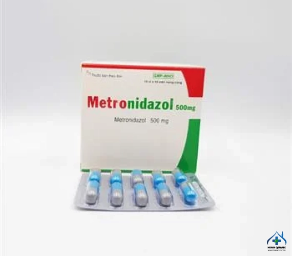 Viên nang cứng Metronidazol 500mg Donaipharm điều trị viêm âm đạo, viêm đường niệu sinh dục (Hộp 10 vỉ x 10 viên nang)