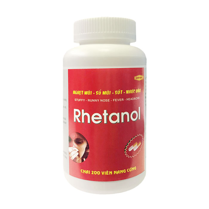 Rhetanol - Chai 200 viên nang cứng - DonaiPharm giúp giảm đau hạ sốt