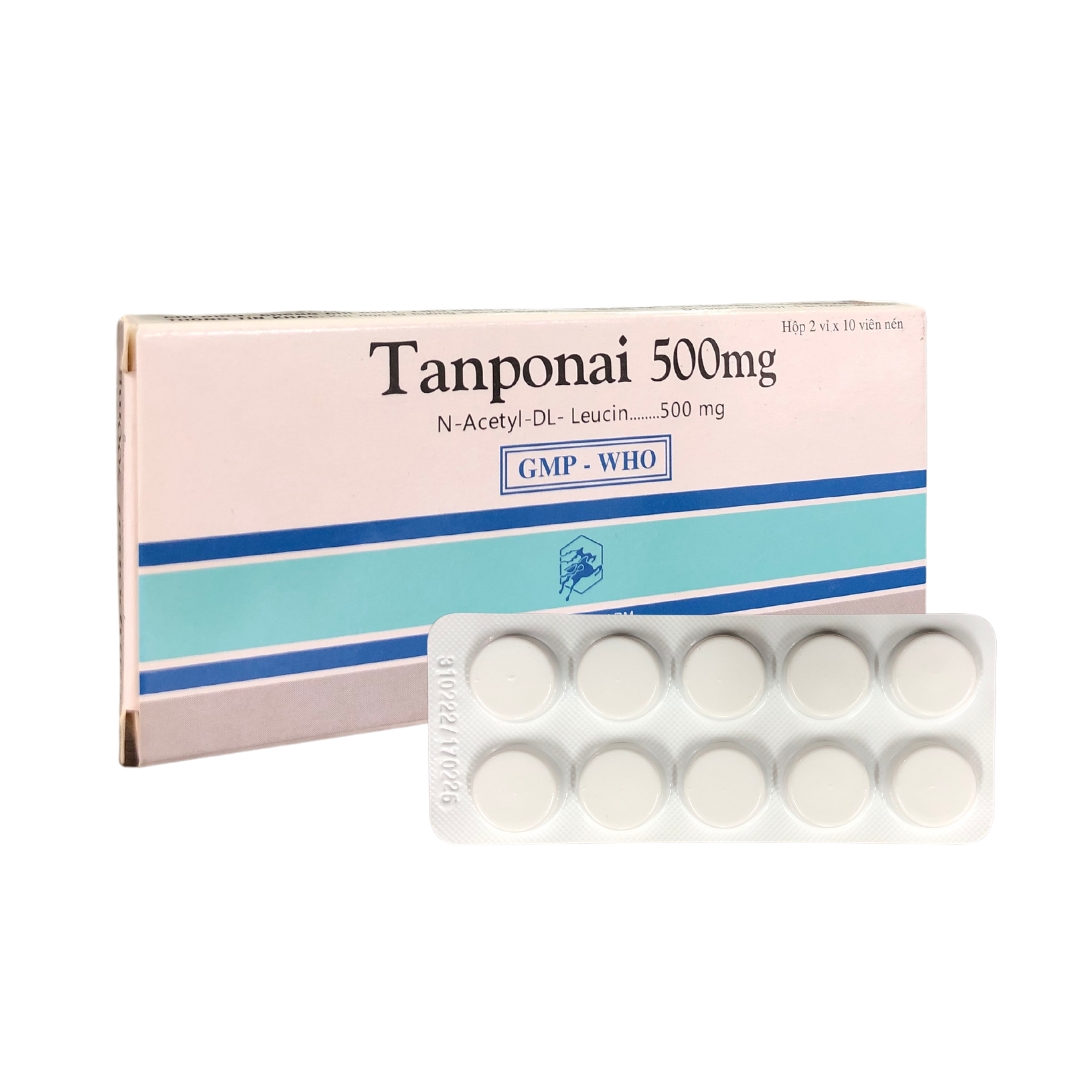Tanponai 500mg điều trị triệu chứng các cơn chóng mặt - Hộp 2 vỉ x 10 viên nén tròn - DonaiPharm