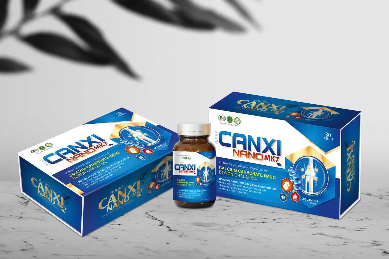 Rulby Canxi Nano Mk7 – Giải pháp bổ sung Canxi toàn diện cho trẻ em, người lớn & phụ nữ mang thai